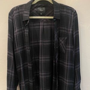 Rails Grey Plaid button down shirt